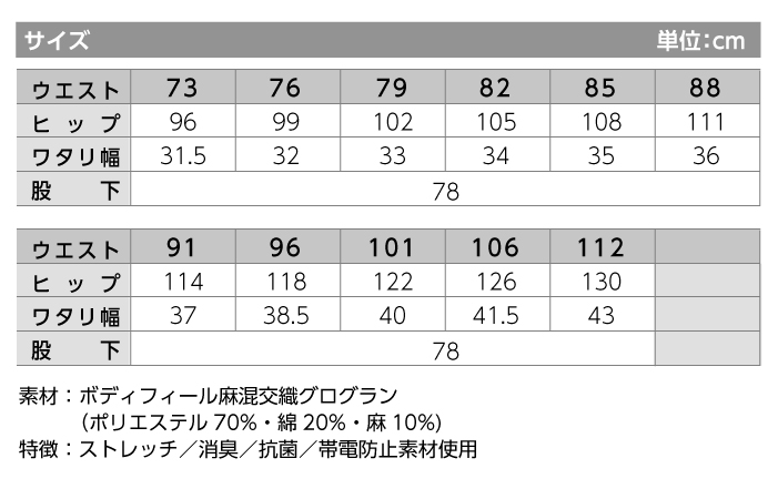 【作業着/作業服】jawin-56602 56602ストレッチノータックカーゴパンツ【自重堂/Jawin】サイズ