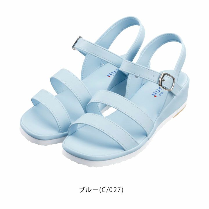 富士ゴムナース 二本線サンダル F759 レディース 防臭 抗菌 ホワイト