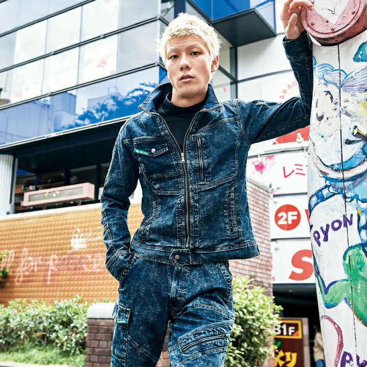 デニムジャケット 長袖 8920-124 寅壱 年間 オールシーズン メンズ